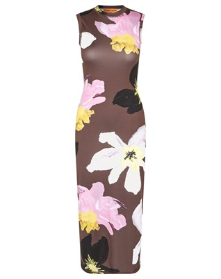 Elastic Tank Crewneck Kleid - Wild Flower